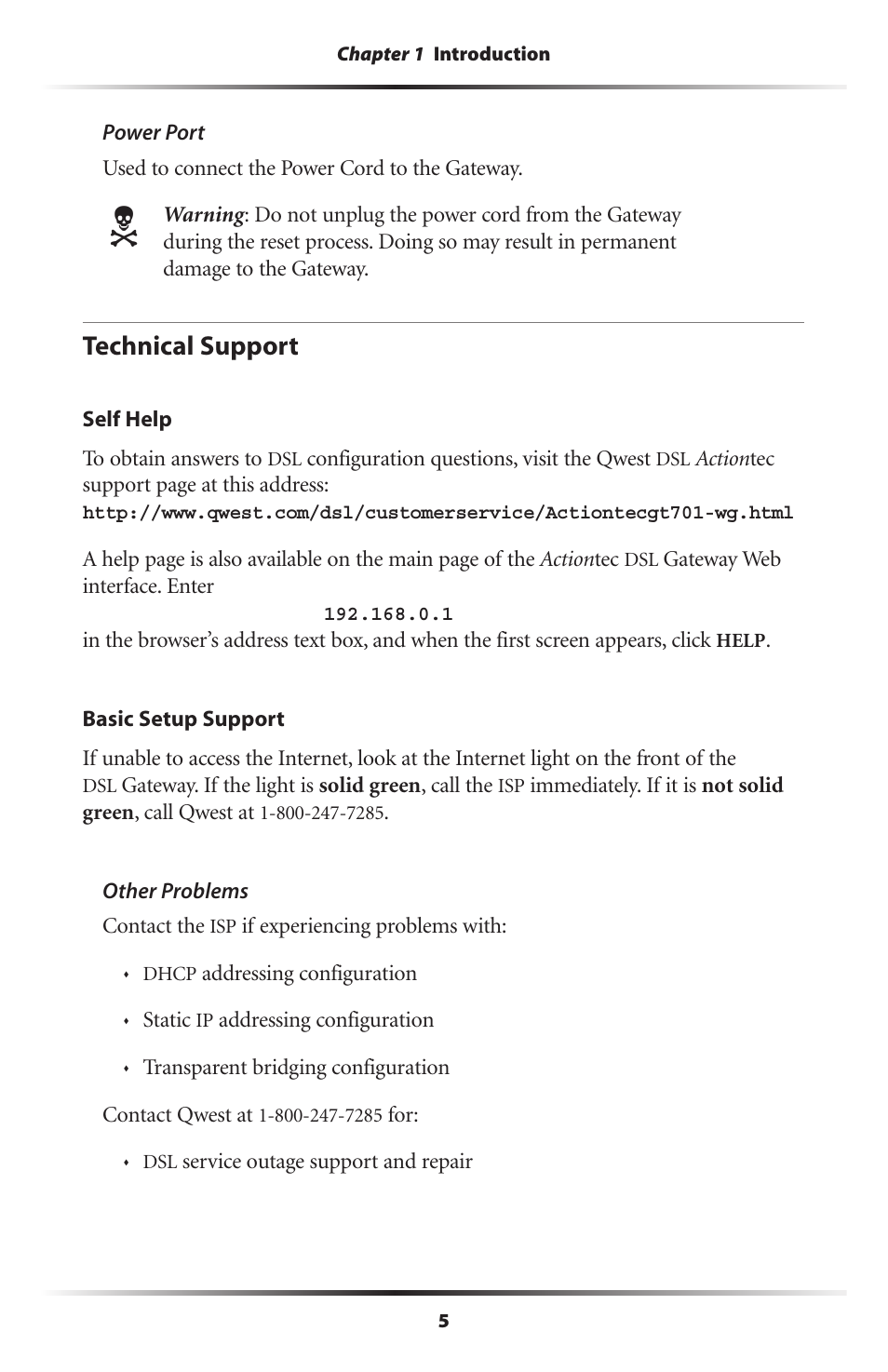 Technical support | Actiontec electronic GT701-WG User Manual | Page 8 / 149