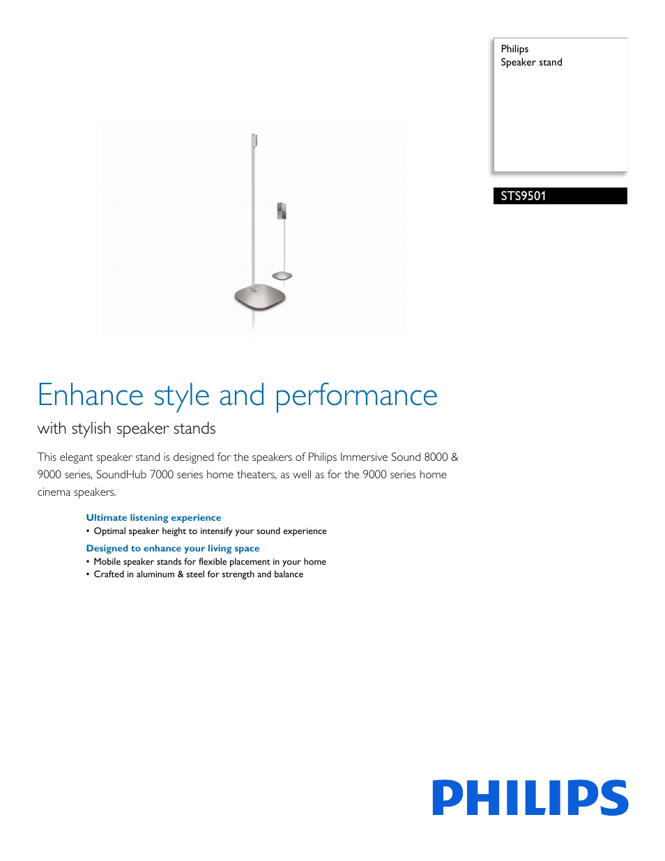 Philips STS9501-00 User Manual | 2 pages