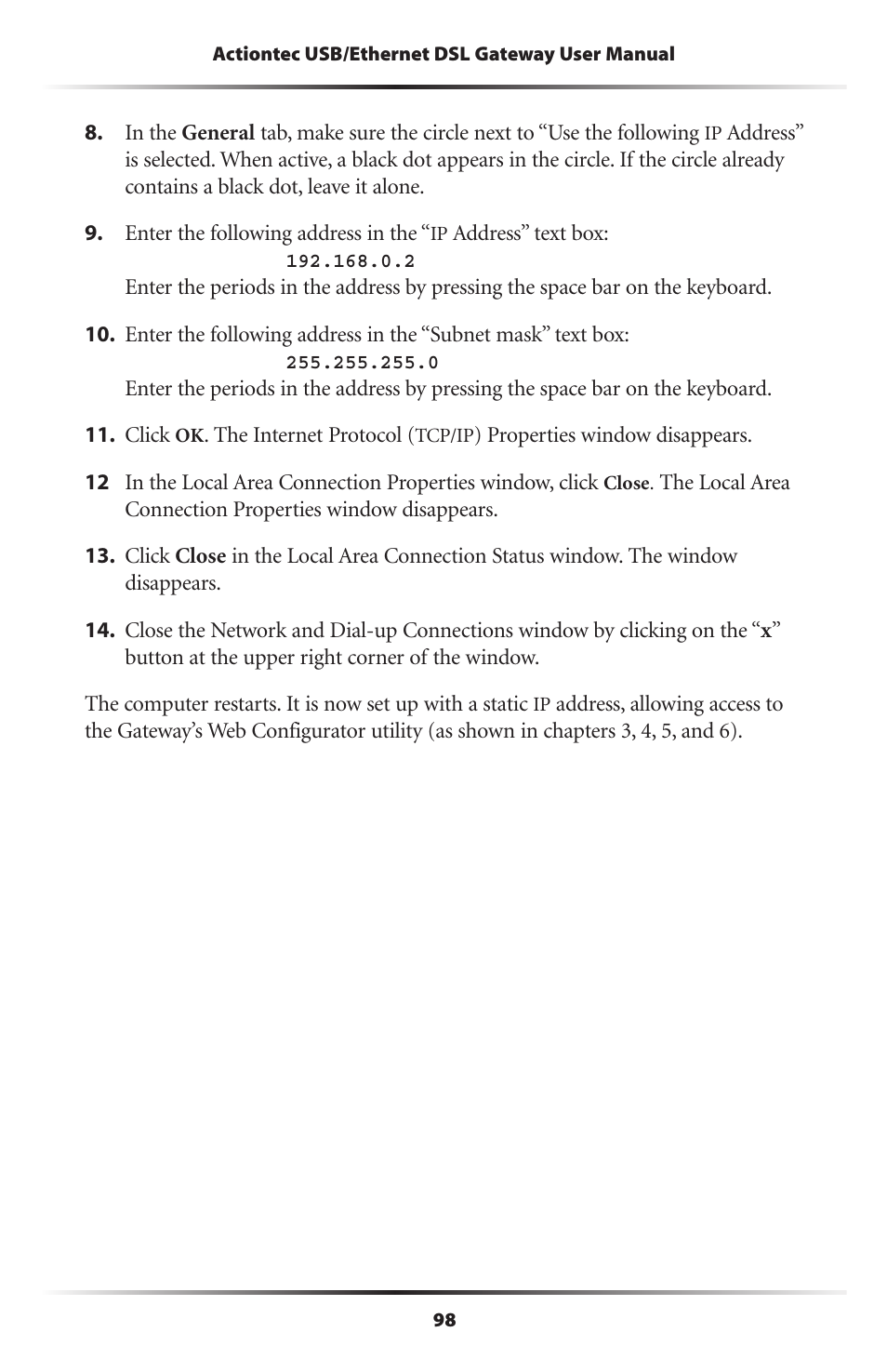 Actiontec electronic DSL GATEWAY GT704 User Manual | Page 101 / 121