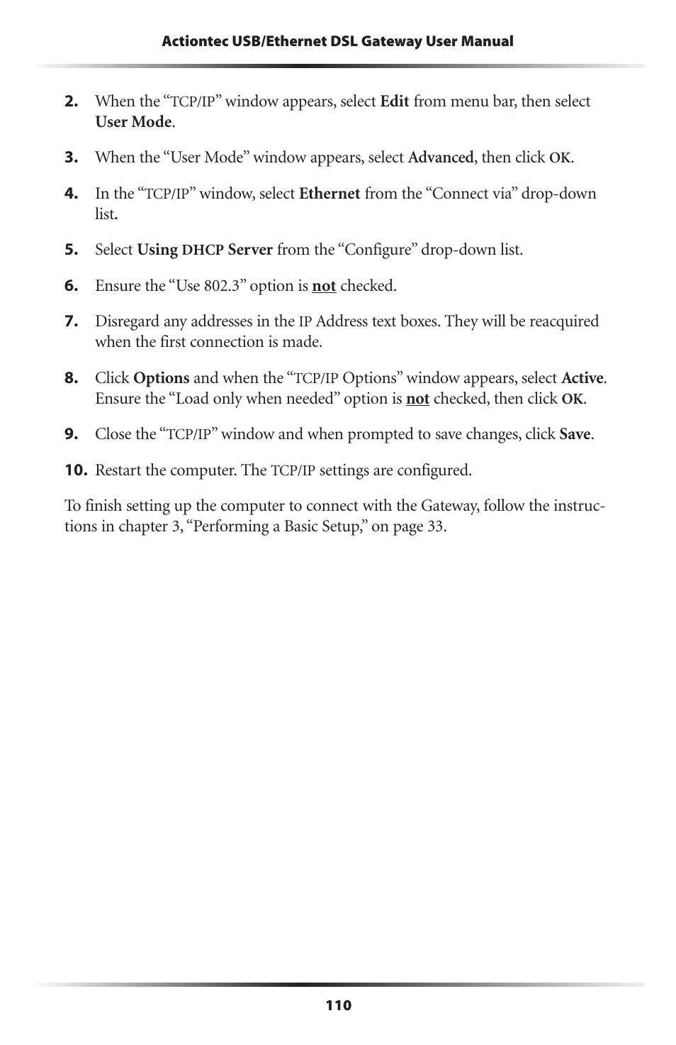 Actiontec electronic DSL GATEWAY GT704 User Manual | Page 113 / 121