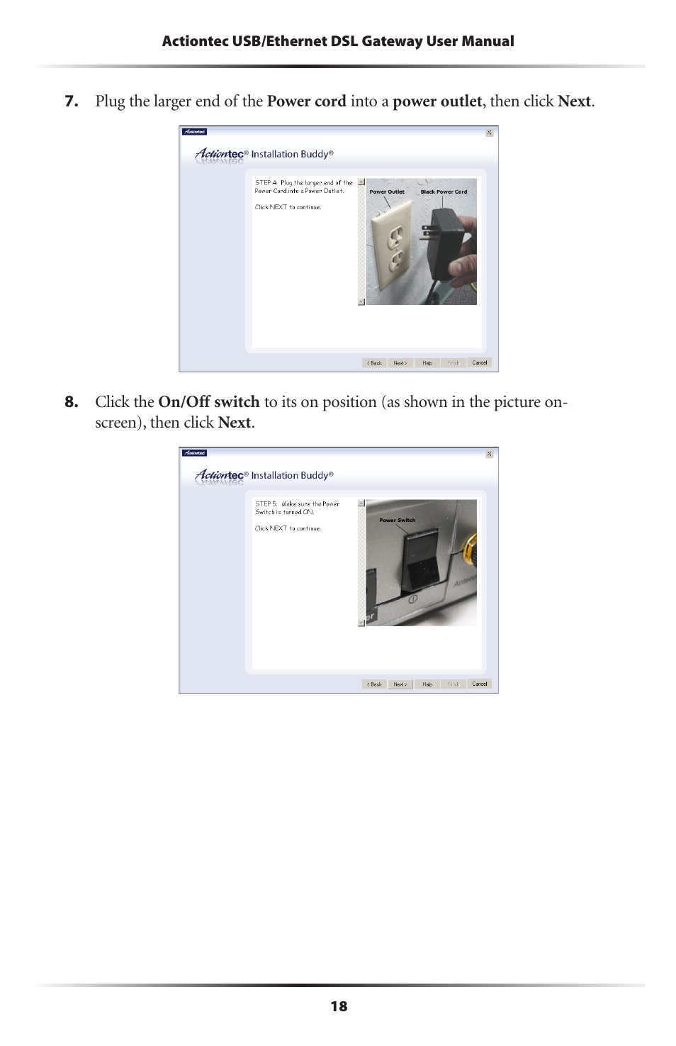 Actiontec electronic DSL GATEWAY GT704 User Manual | Page 21 / 121