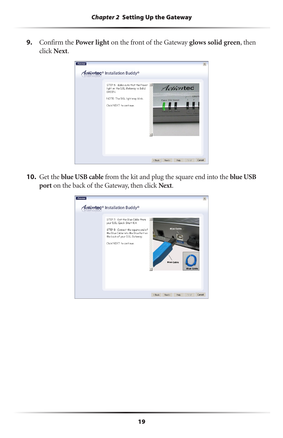 Actiontec electronic DSL GATEWAY GT704 User Manual | Page 22 / 121