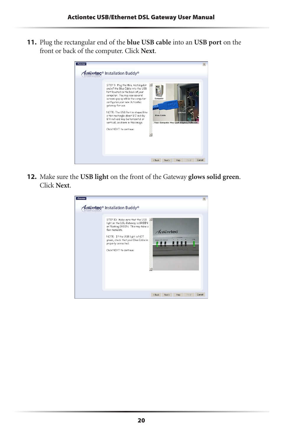 Actiontec electronic DSL GATEWAY GT704 User Manual | Page 23 / 121