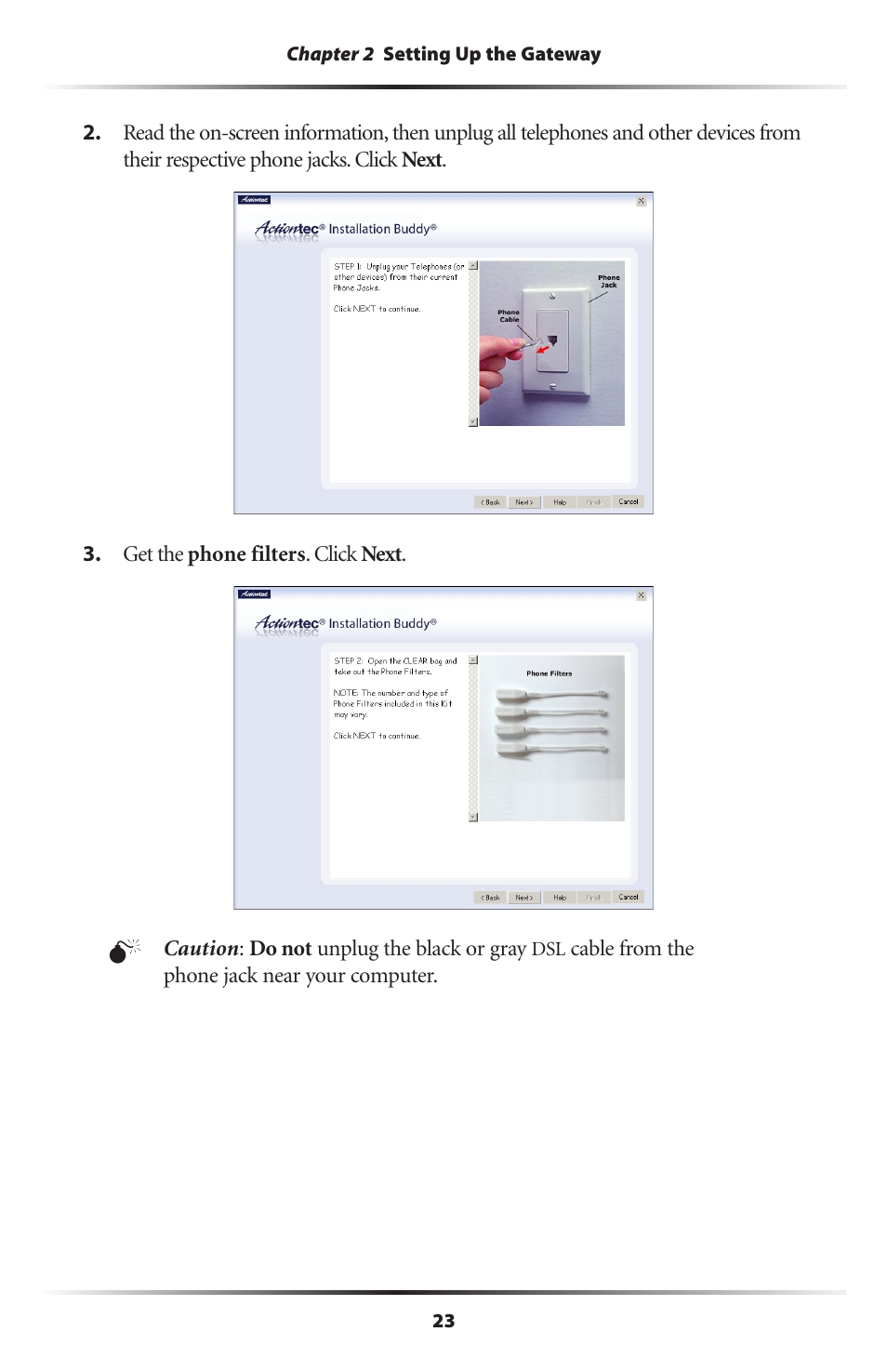 Actiontec electronic DSL GATEWAY GT704 User Manual | Page 26 / 121