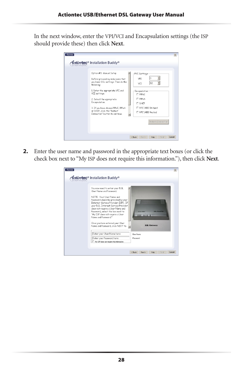 Actiontec electronic DSL GATEWAY GT704 User Manual | Page 31 / 121