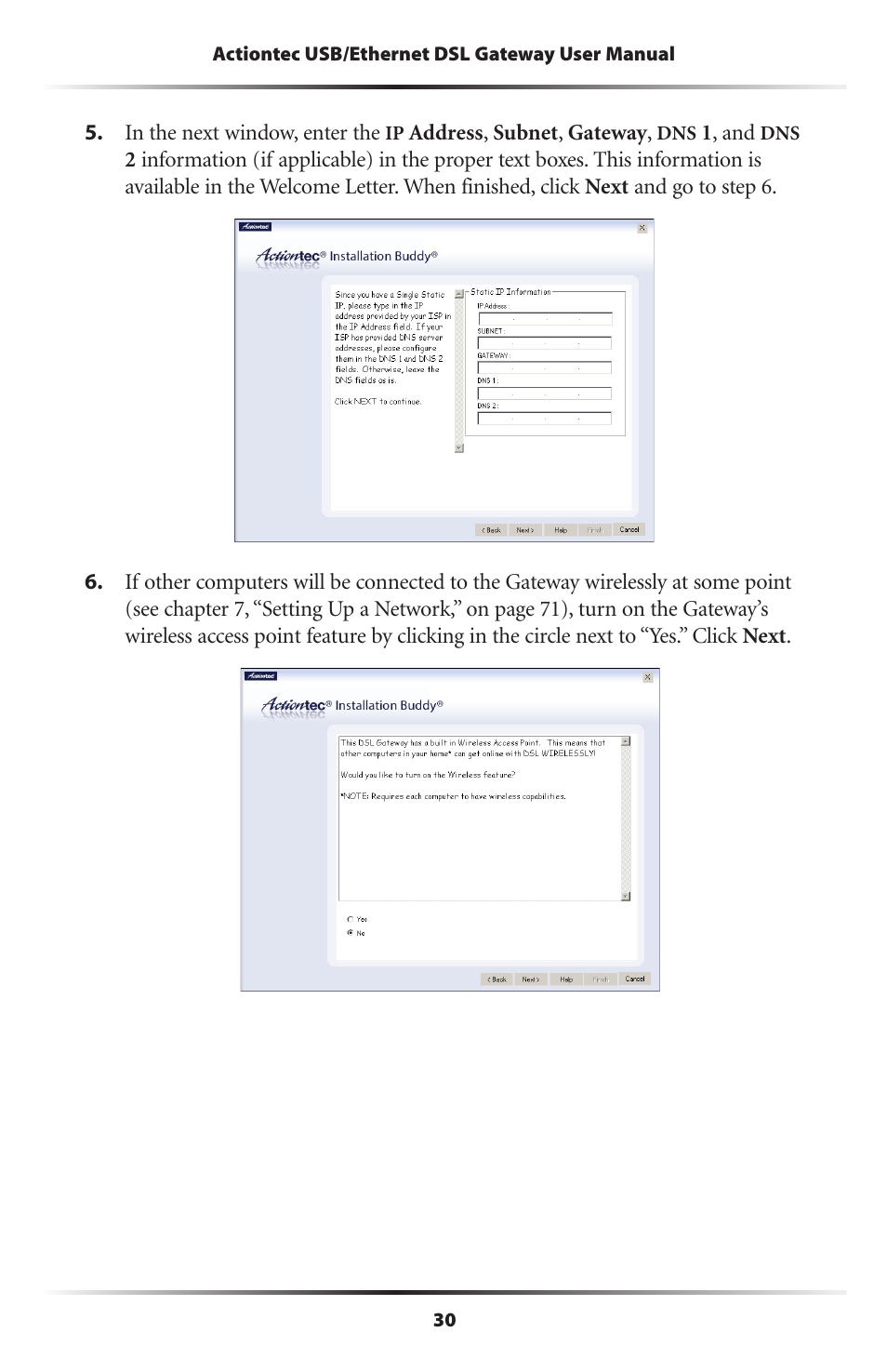 Actiontec electronic DSL GATEWAY GT704 User Manual | Page 33 / 121