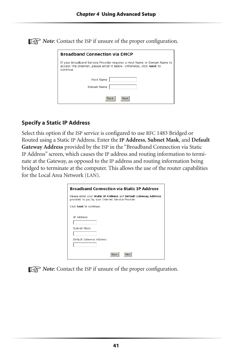 Actiontec electronic DSL GATEWAY GT704 User Manual | Page 44 / 121