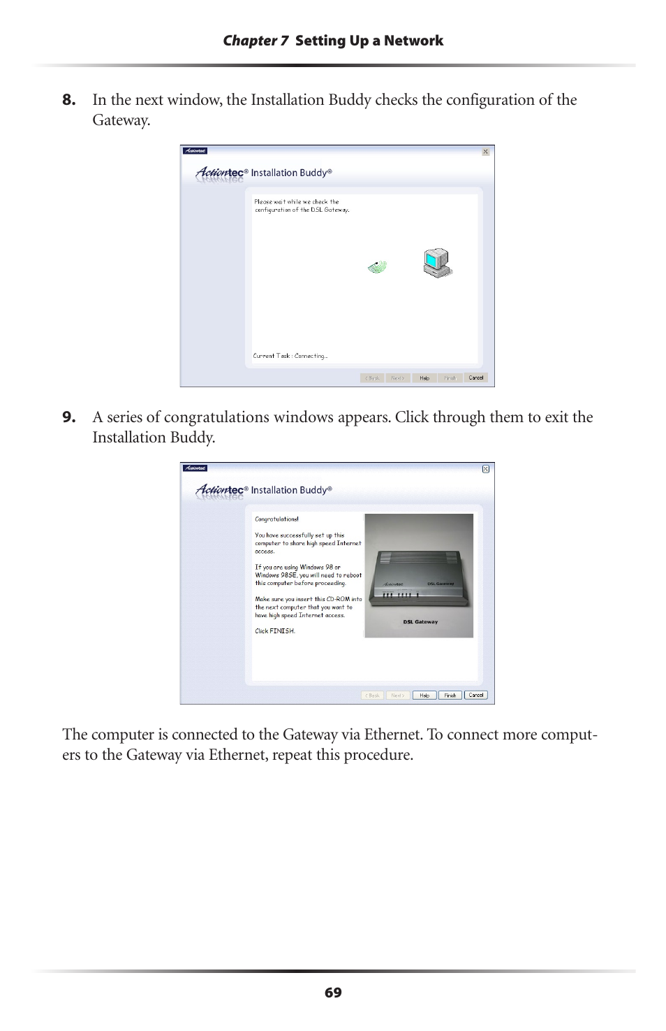 Actiontec electronic DSL GATEWAY GT704 User Manual | Page 72 / 121