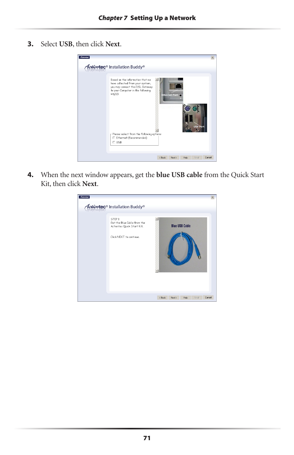 Actiontec electronic DSL GATEWAY GT704 User Manual | Page 74 / 121