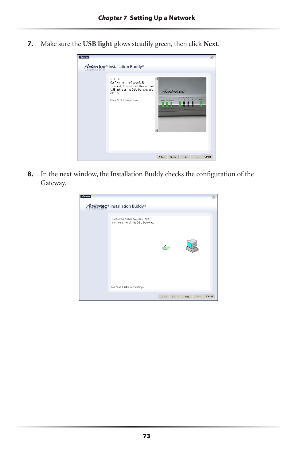 Actiontec electronic DSL GATEWAY GT704 User Manual | Page 76 / 121