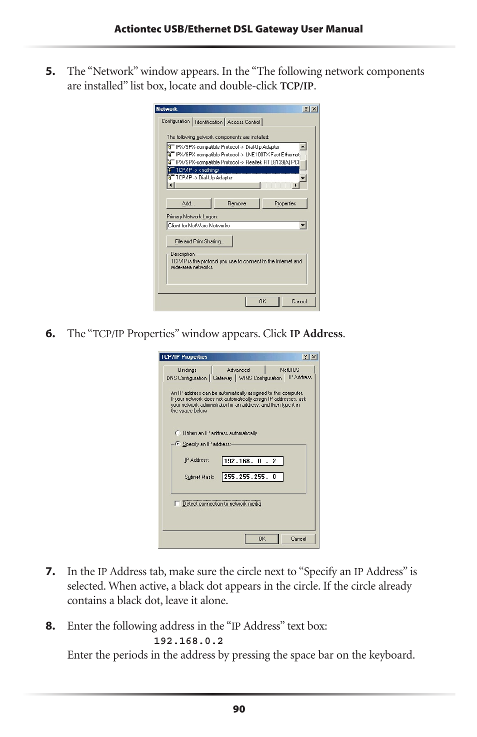 Actiontec electronic DSL GATEWAY GT704 User Manual | Page 93 / 121