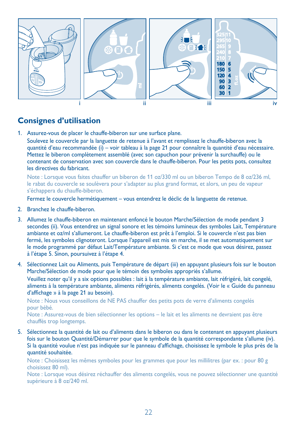 Consignes d’utilisation, Iii iv | Philips SCF260-11 User Manual | Page 22 / 28