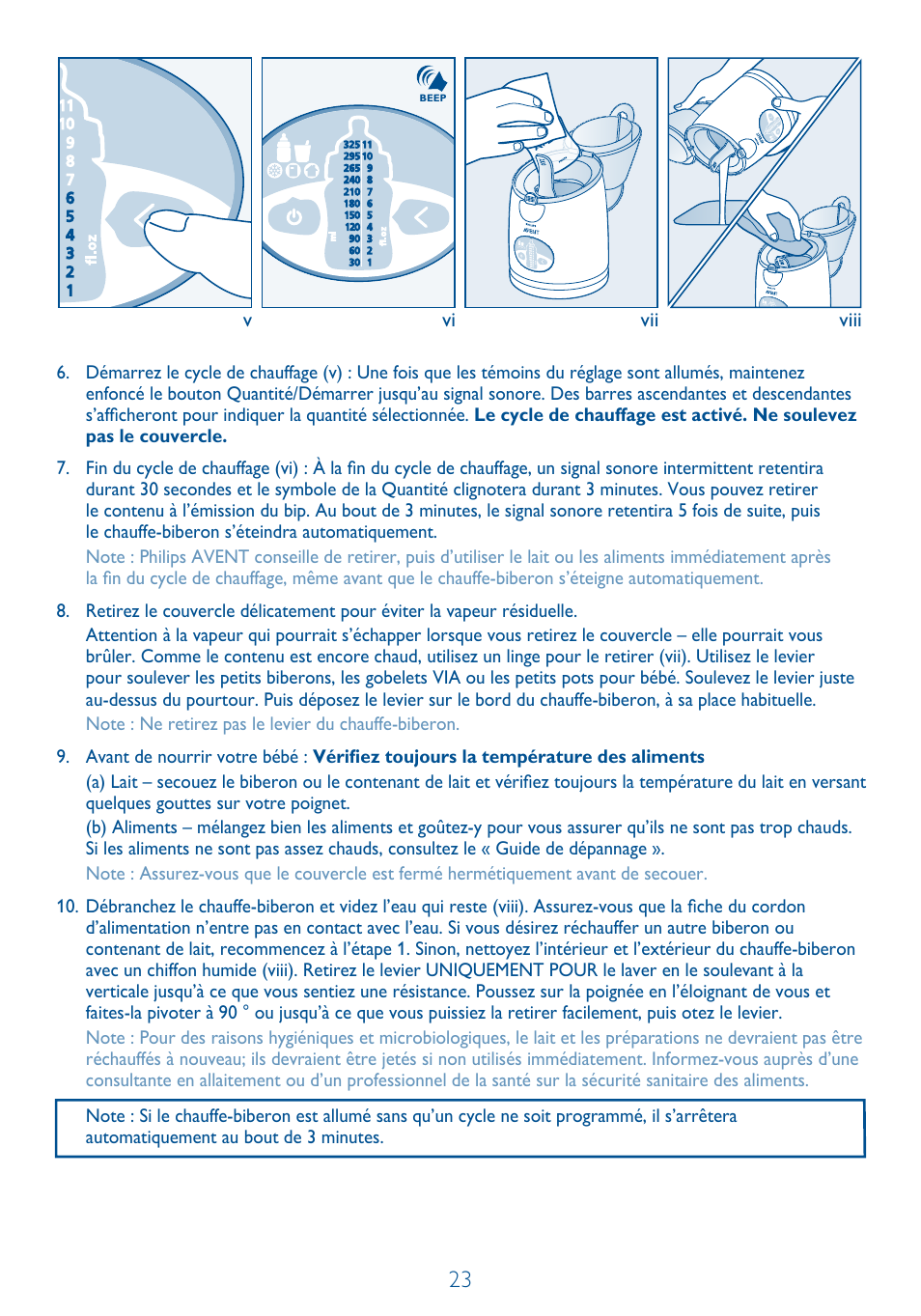 Vvi vii viii | Philips SCF260-11 User Manual | Page 23 / 28