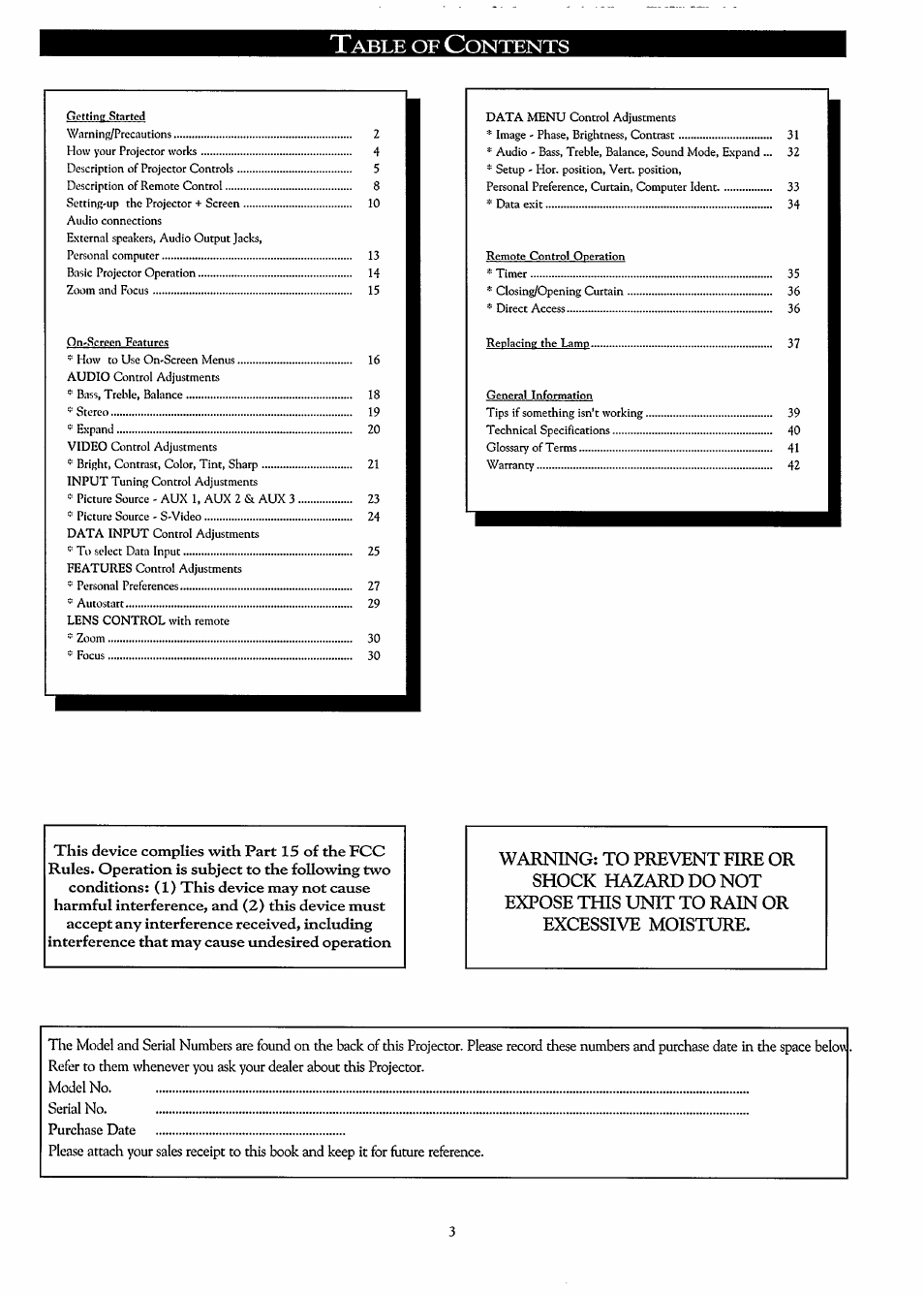 Philips LC3500G199 User Manual | Page 3 / 44