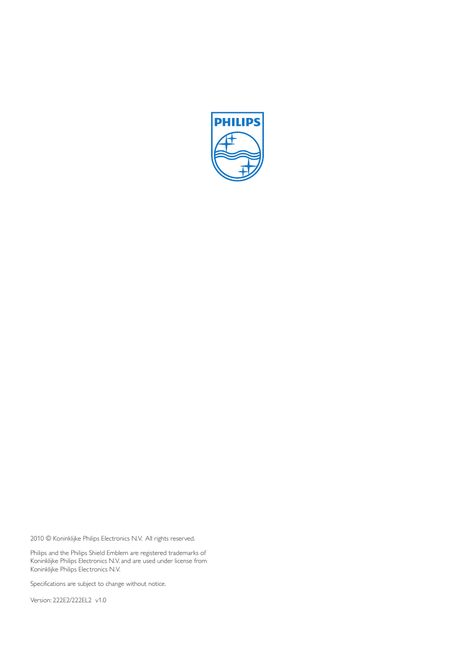 Philips 222E2SB-00 User Manual | Page 50 / 50