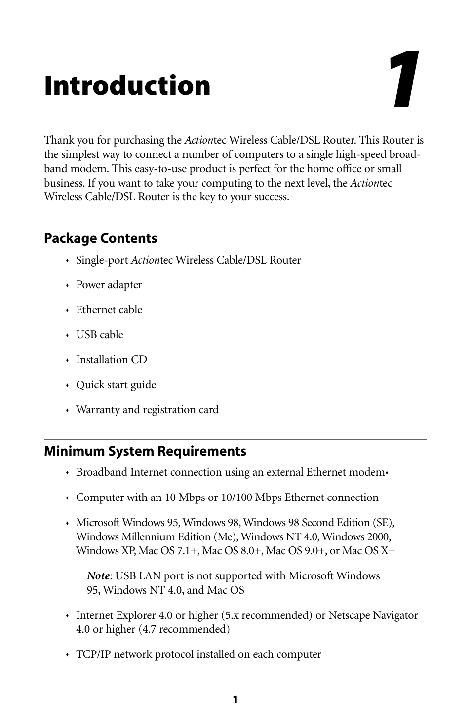 Introduction | Actiontec electronic GE344000-01 User Manual | Page 4 / 87