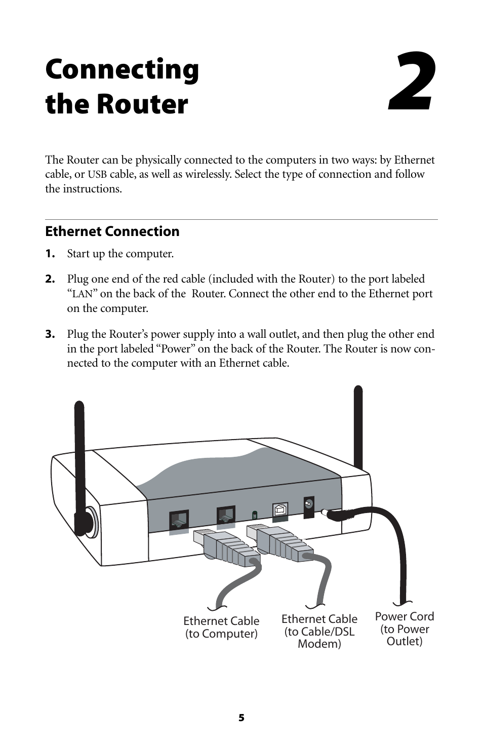 Connecting the router | Actiontec electronic GE344000-01 User Manual | Page 8 / 87