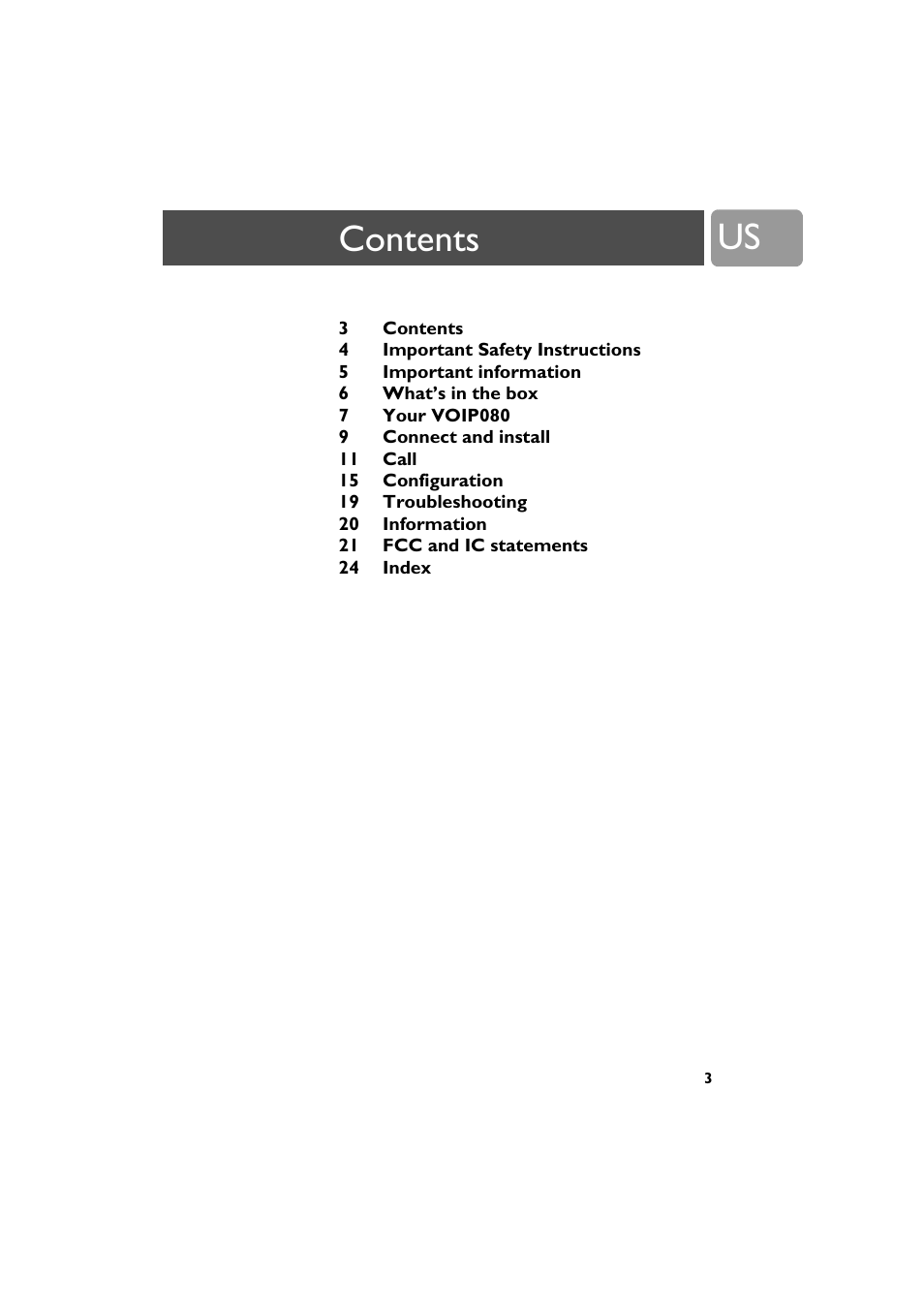 Philips VOIP0801B-37 User Manual | Page 3 / 26