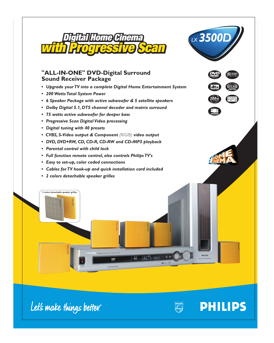 Philips LX3500D3799 User Manual | 2 pages