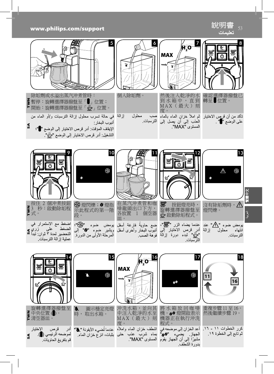 Omax h, Omax | Philips HD8833-47 User Manual | Page 53 / 60