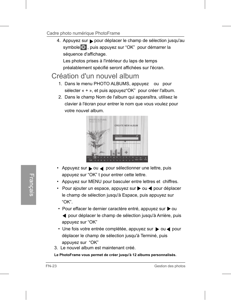 Création d'un nouvel album | Philips SPF3071-G7 User Manual | Page 112 / 128