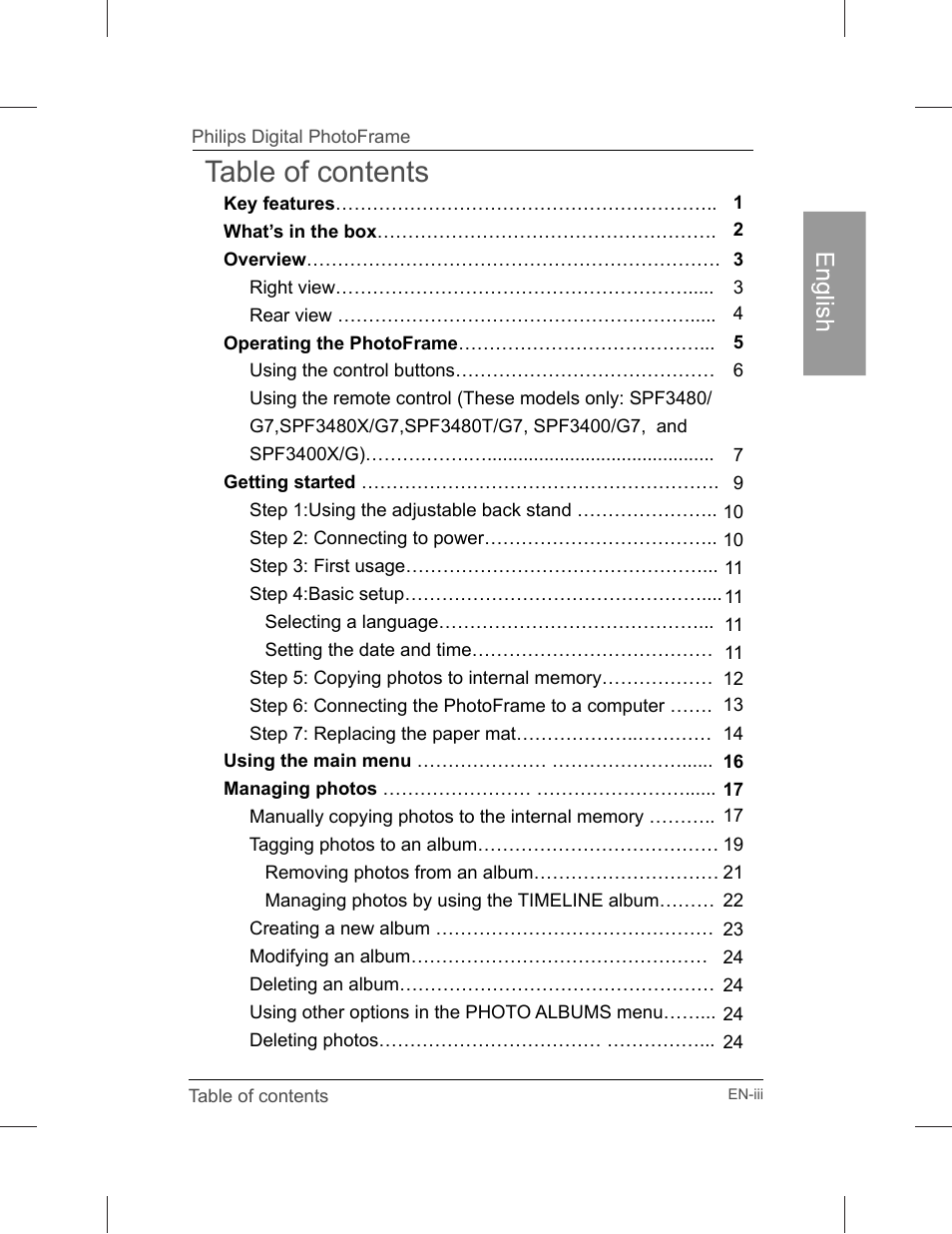 Philips SPF3071-G7 User Manual | Page 5 / 128