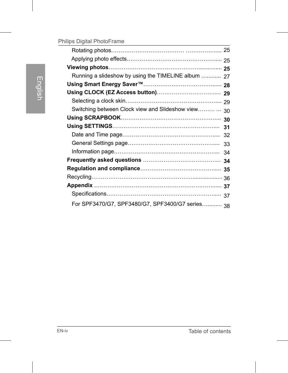 Philips SPF3071-G7 User Manual | Page 6 / 128