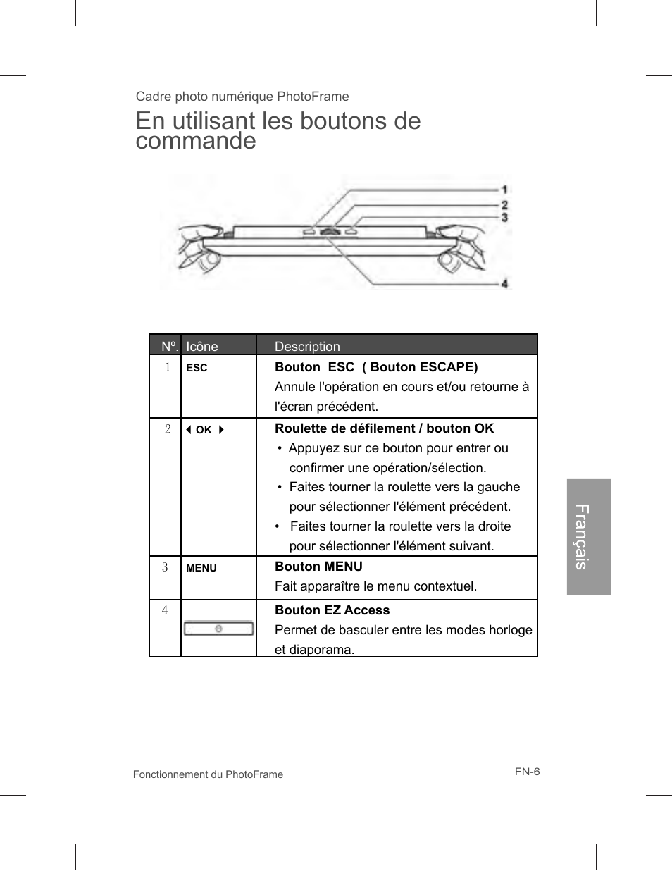 En utilisant les boutons de commande | Philips SPF3071-G7 User Manual | Page 95 / 128