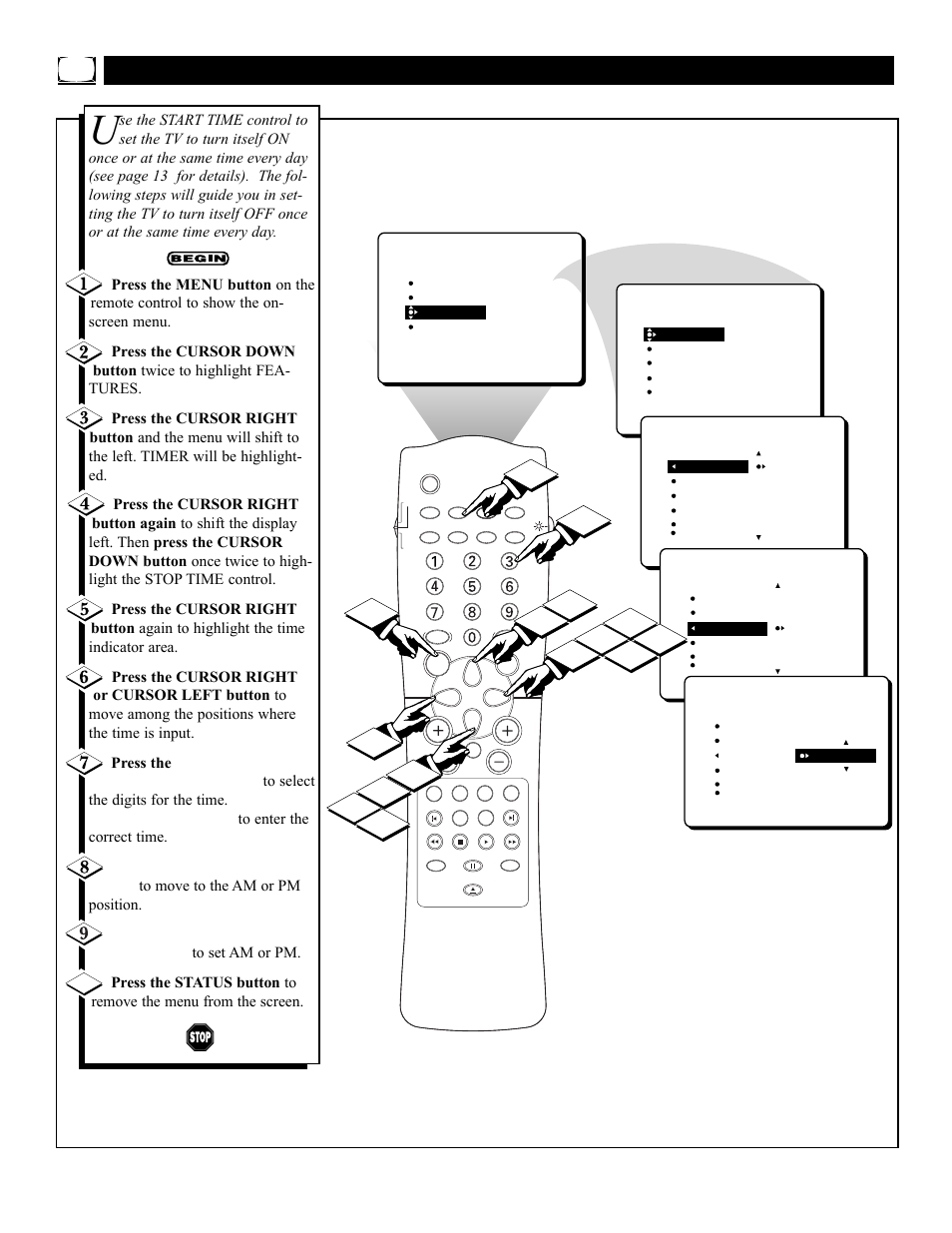 Imer, Etting the | Philips 27DV60S99 User Manual | Page 12 / 62