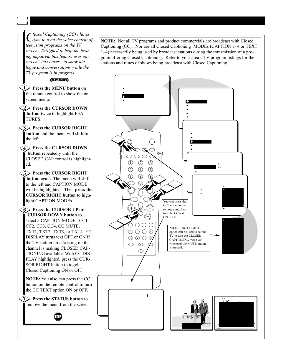 Sing the, Losed, Aptioning | Ontrol | Philips 27DV60S99 User Manual | Page 16 / 62