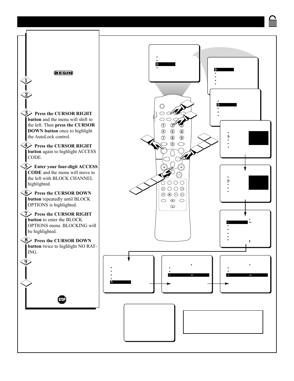 Locking, Roadcasts, Ating | Philips 27DV60S99 User Manual | Page 27 / 62