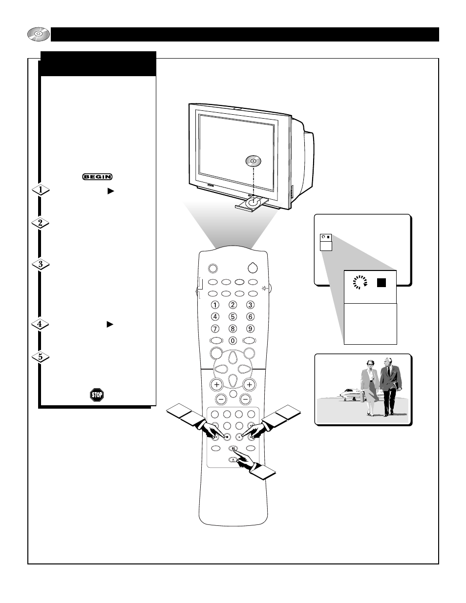 Dvd p, Perating the, Layer | Laying a, Reading stop, Fantasic studios present, Fantasic studios present.... a movie | Philips 27DV60S99 User Manual | Page 48 / 62