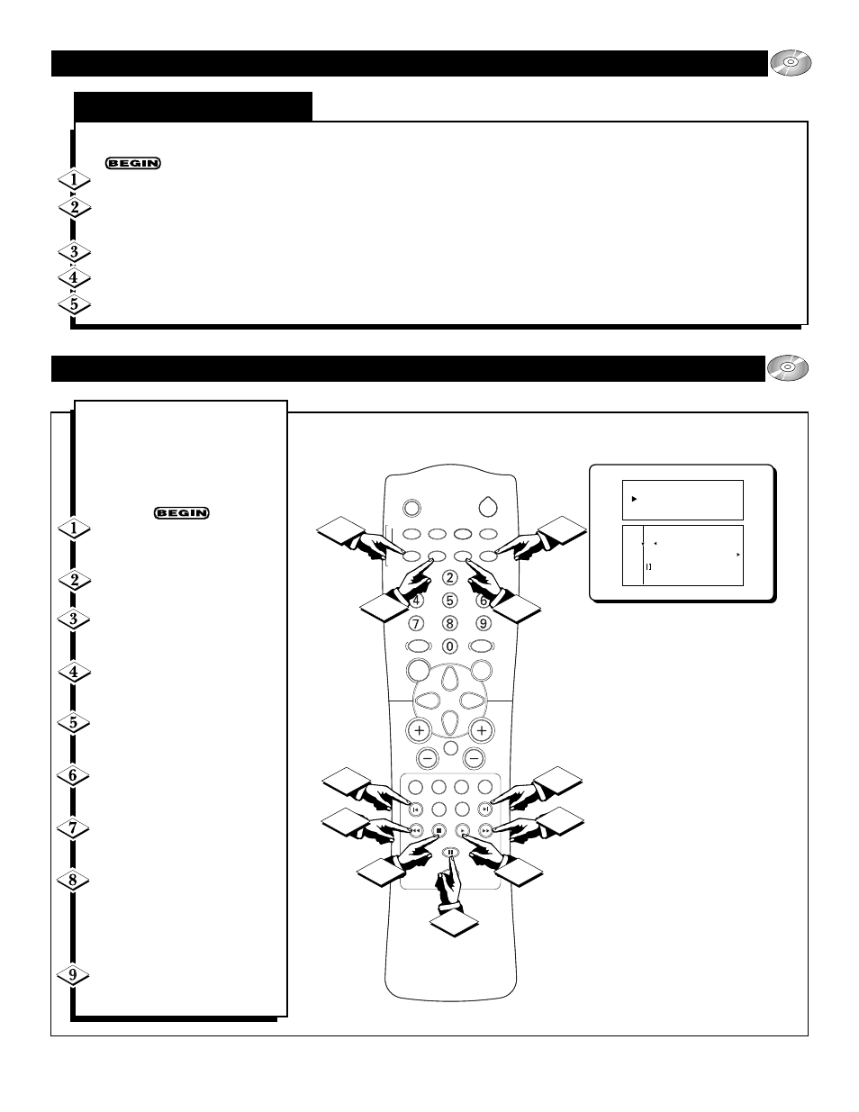 Dvd p, Cd f, Perating the | Layer, Pecial, Ideo, Eature, Pbc), Laying, Udio | Philips 27DV60S99 User Manual | Page 57 / 62