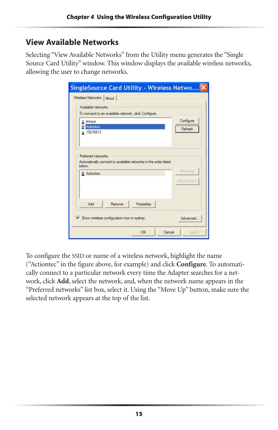 View available networks | Actiontec electronic 802UIG User Manual | Page 18 / 41