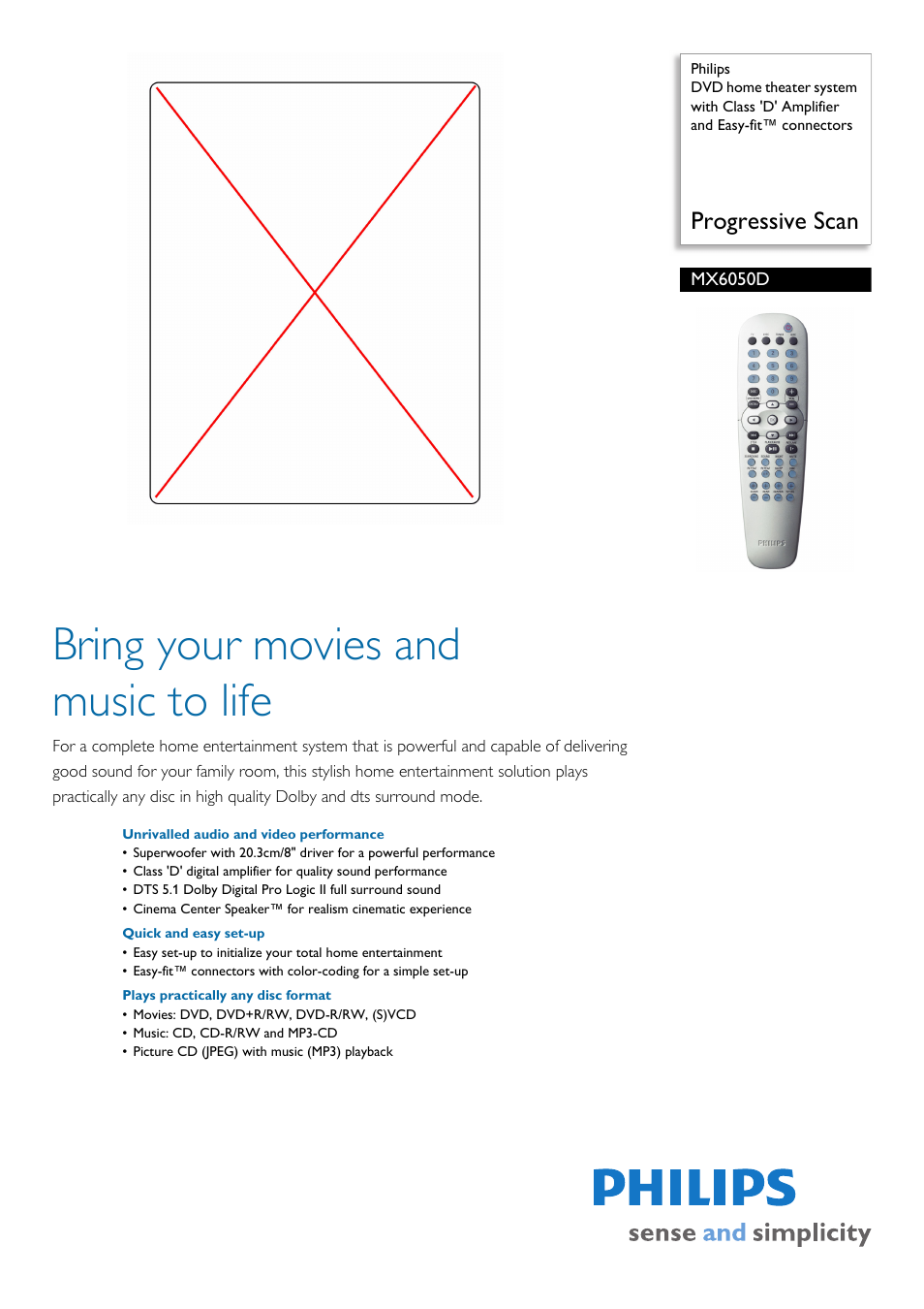 Philips MX6050D-17 User Manual | 3 pages