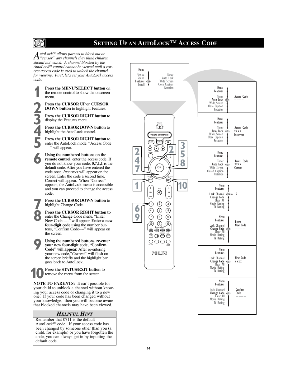 Philips 26" HDTV monitor widescreen TV User Manual | Page 14 / 39