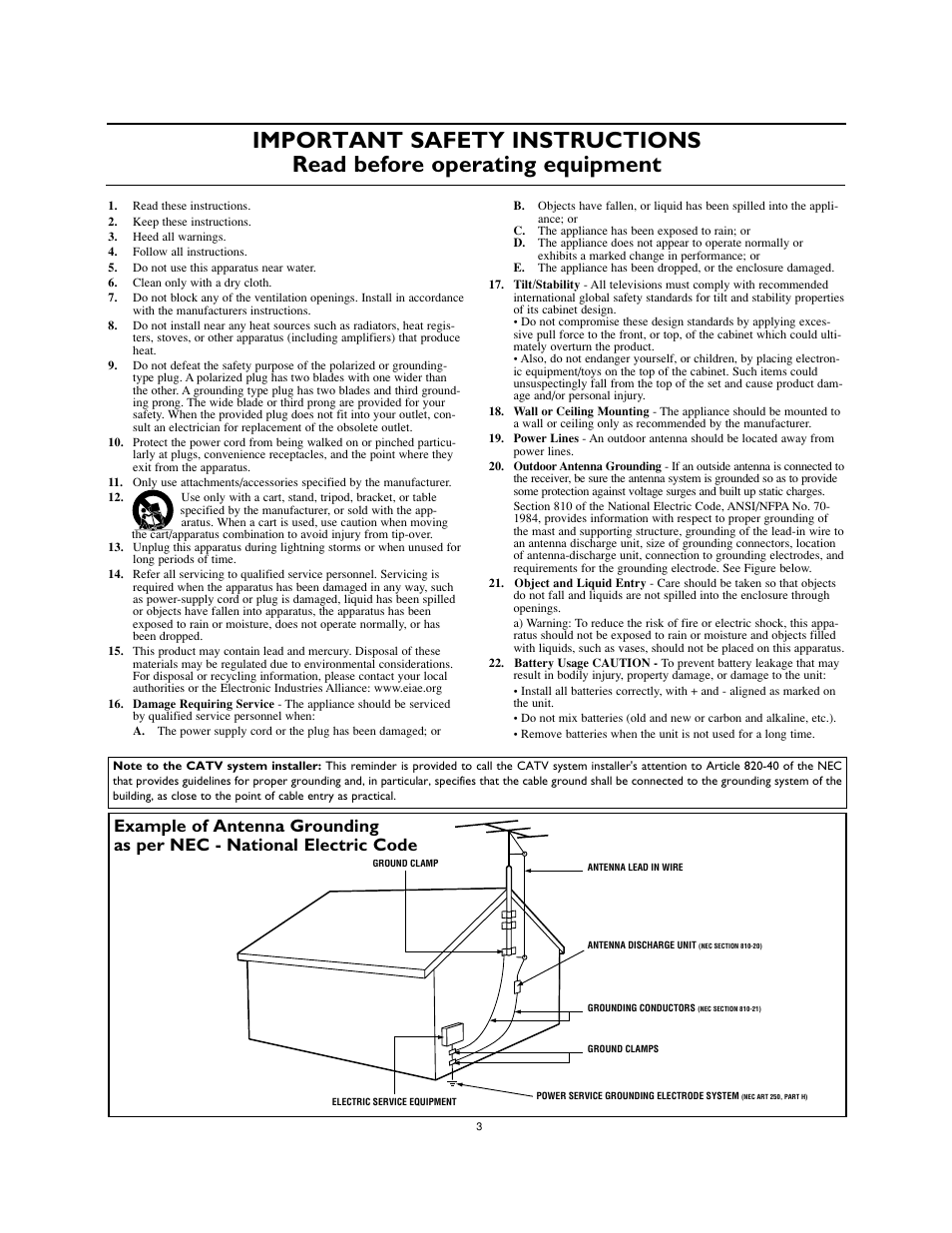 Philips 26" HDTV monitor widescreen TV User Manual | Page 3 / 39