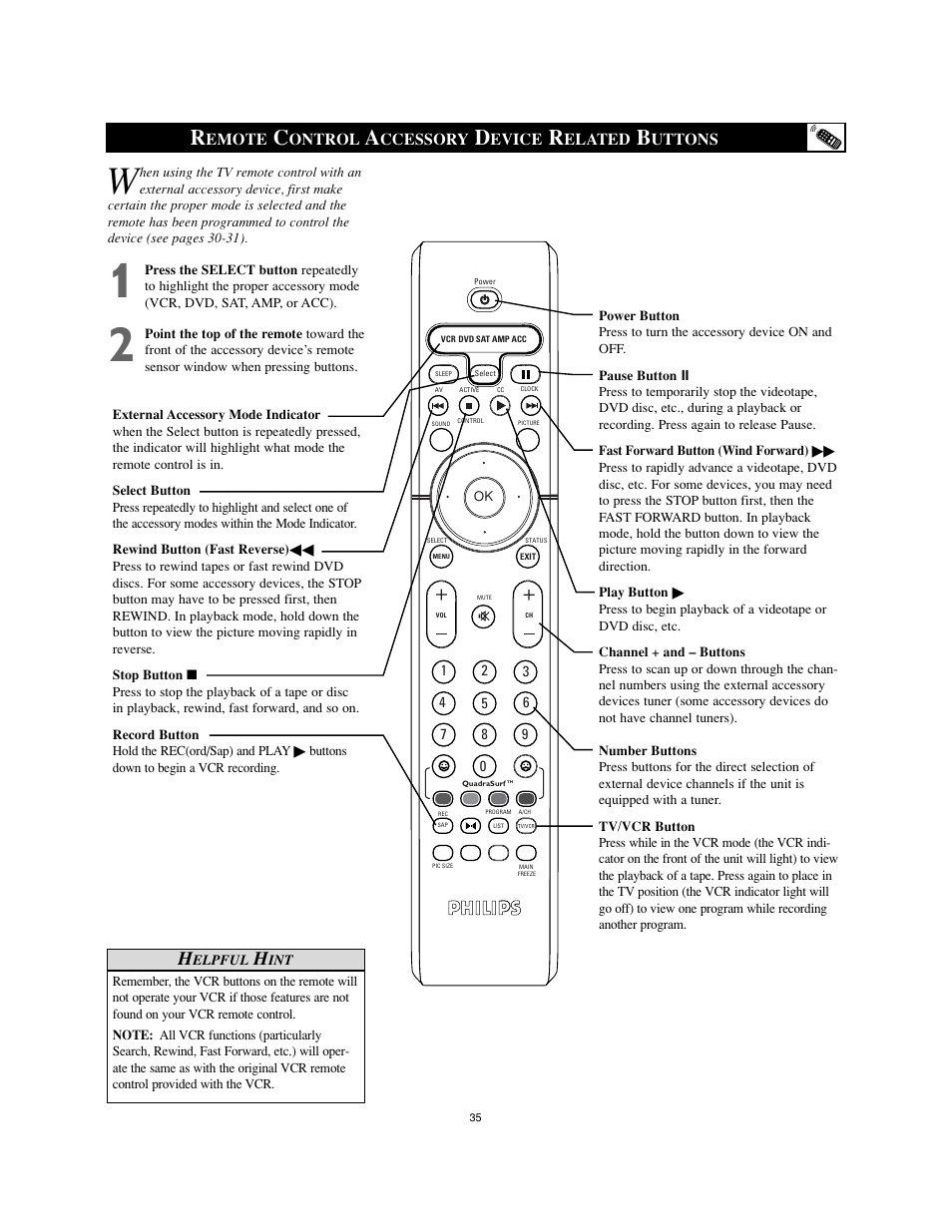 Philips 26" HDTV monitor widescreen TV User Manual | Page 35 / 39