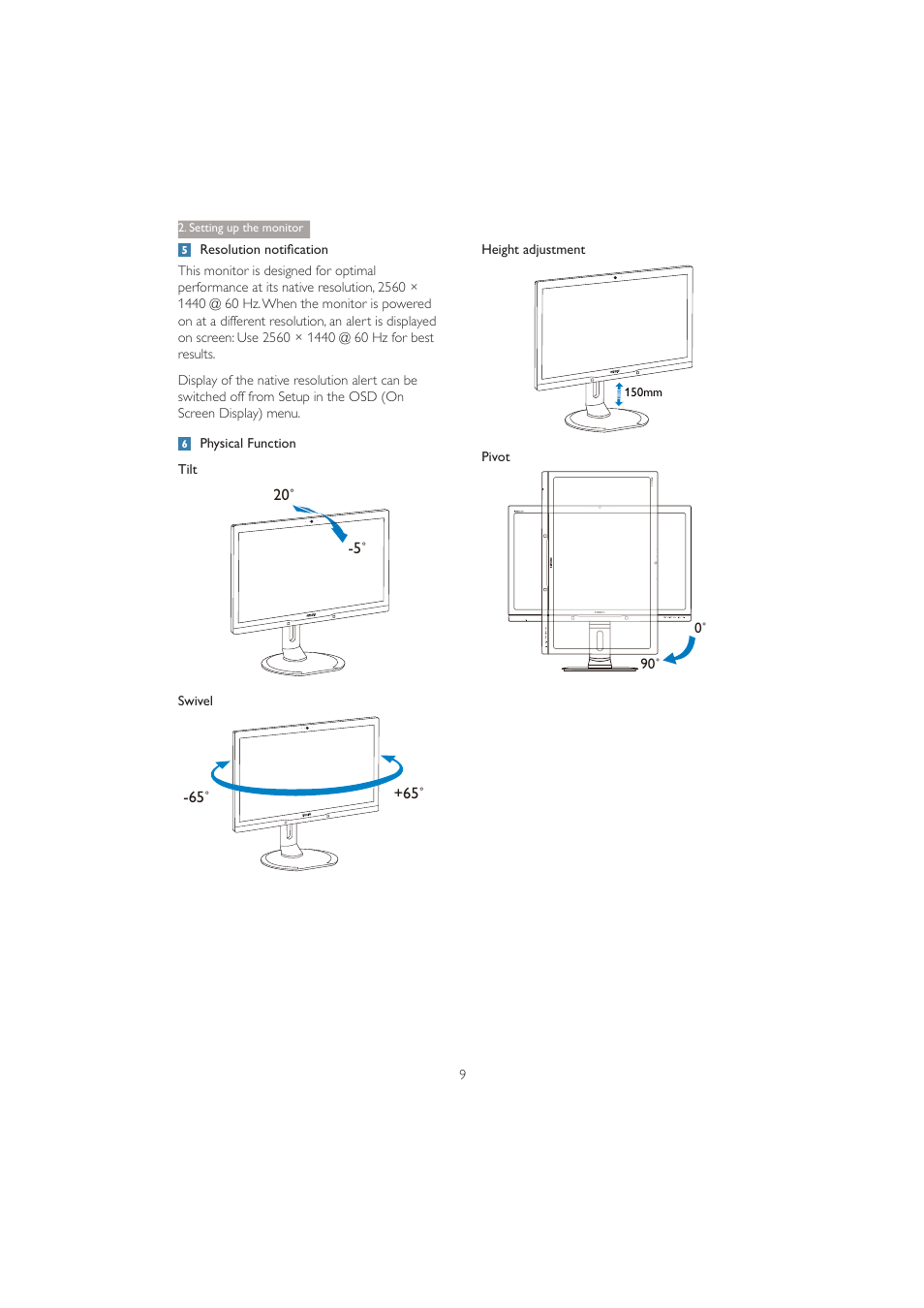 Philips 272P4QPJKEB-00 User Manual | Page 11 / 52