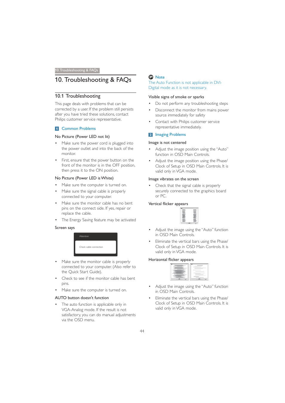 Troubleshooting & faqs | Philips 272P4QPJKEB-00 User Manual | Page 46 / 52