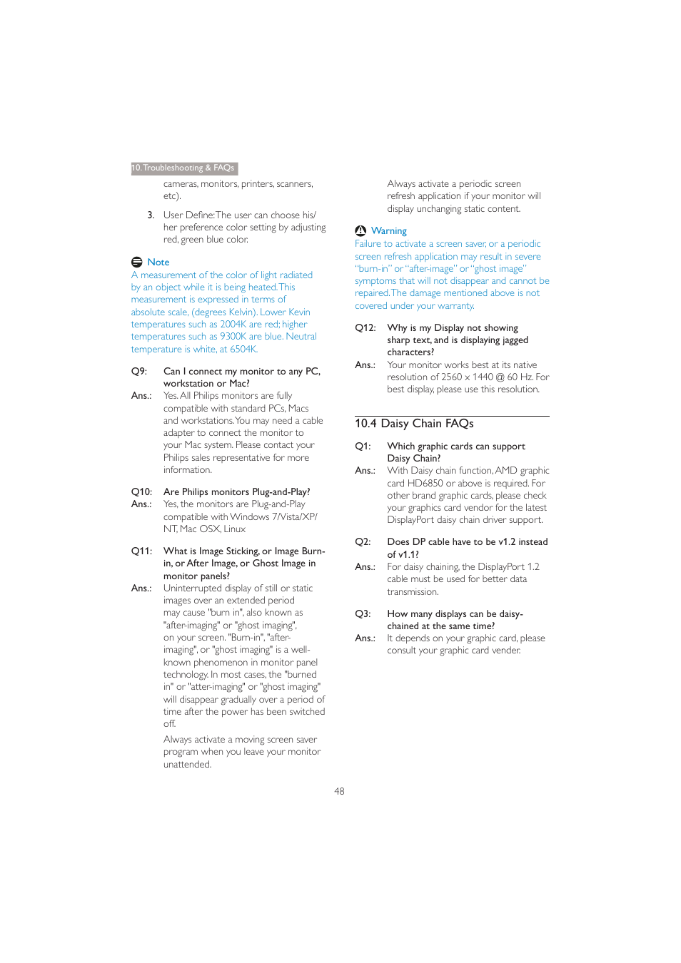 Philips 272P4QPJKEB-00 User Manual | Page 50 / 52