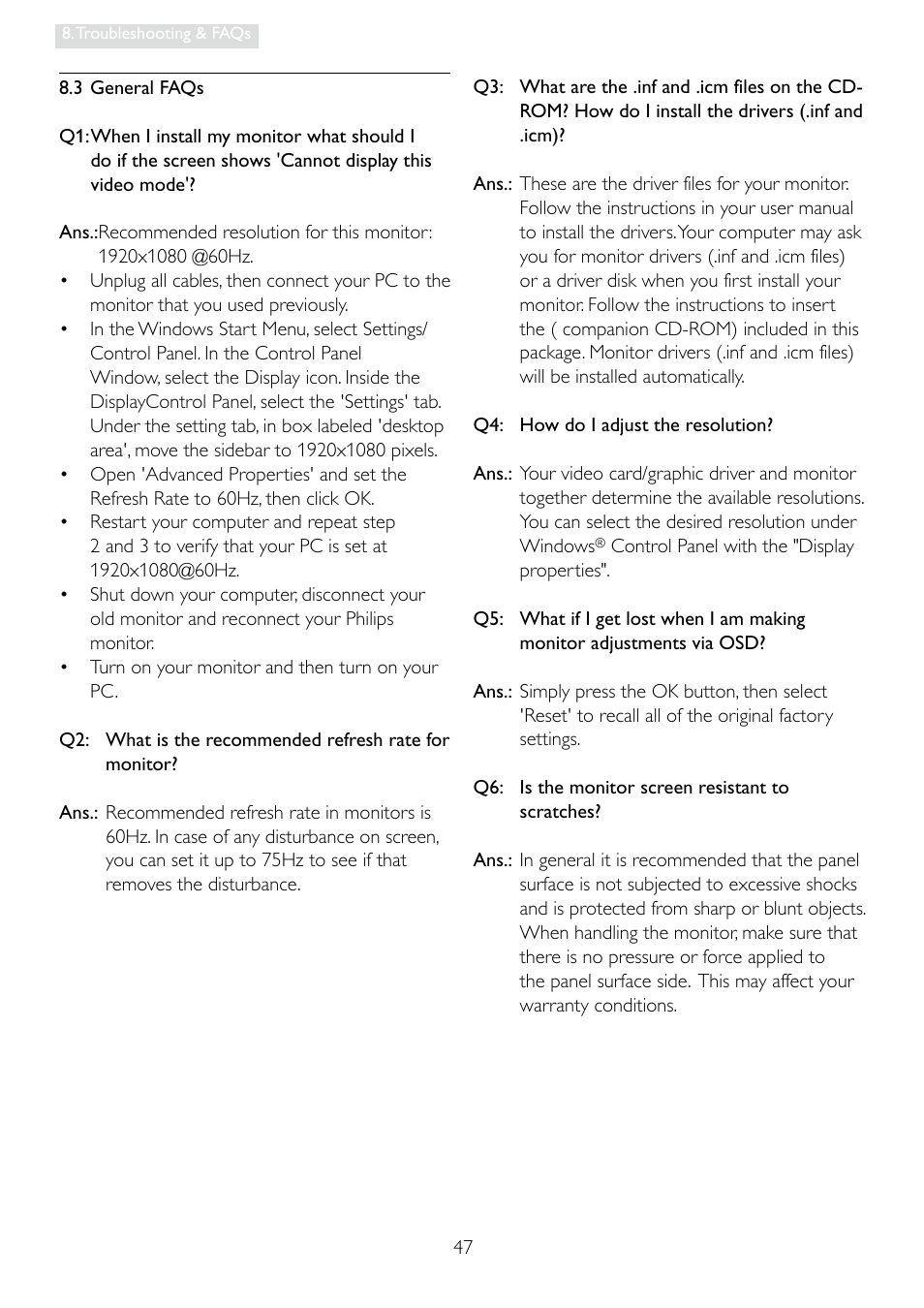 Philips 241B4LPCS-00 User Manual | Page 49 / 52