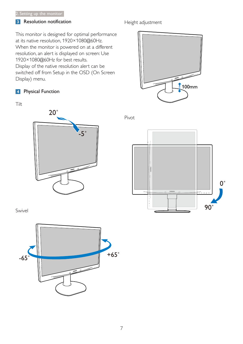 Philips 241B4LPCS-00 User Manual | Page 9 / 52