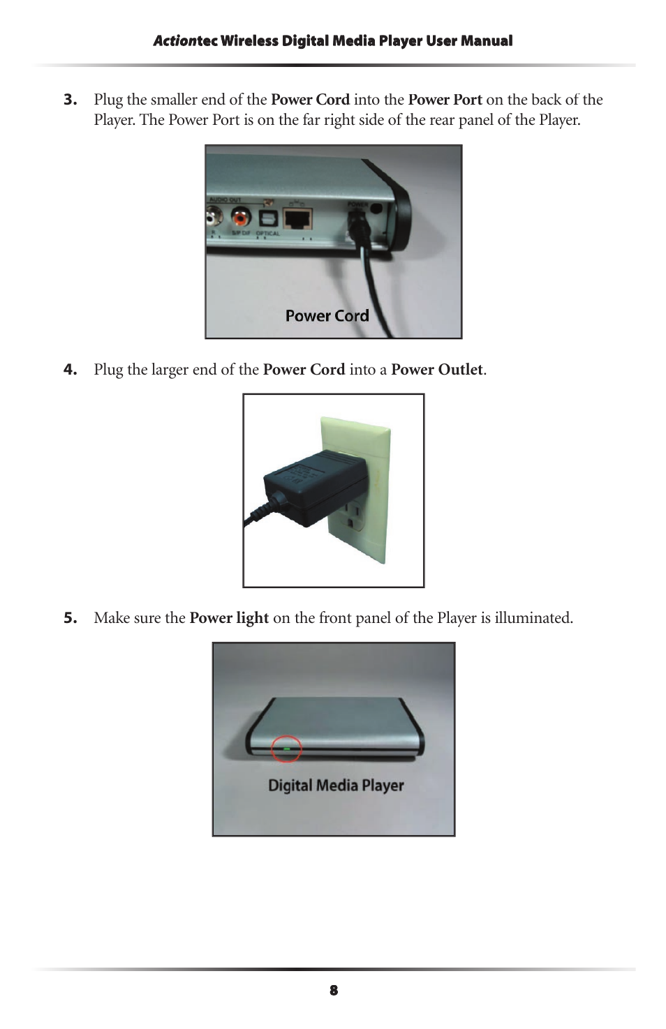 Actiontec electronic Wireless Digital Media Player DMP011000-01 User Manual | Page 11 / 71