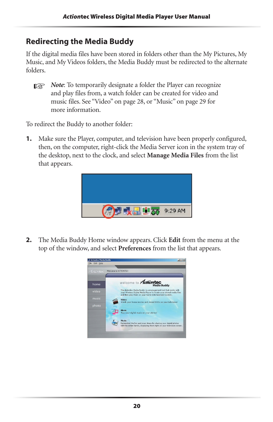 Actiontec electronic Wireless Digital Media Player DMP011000-01 User Manual | Page 23 / 71