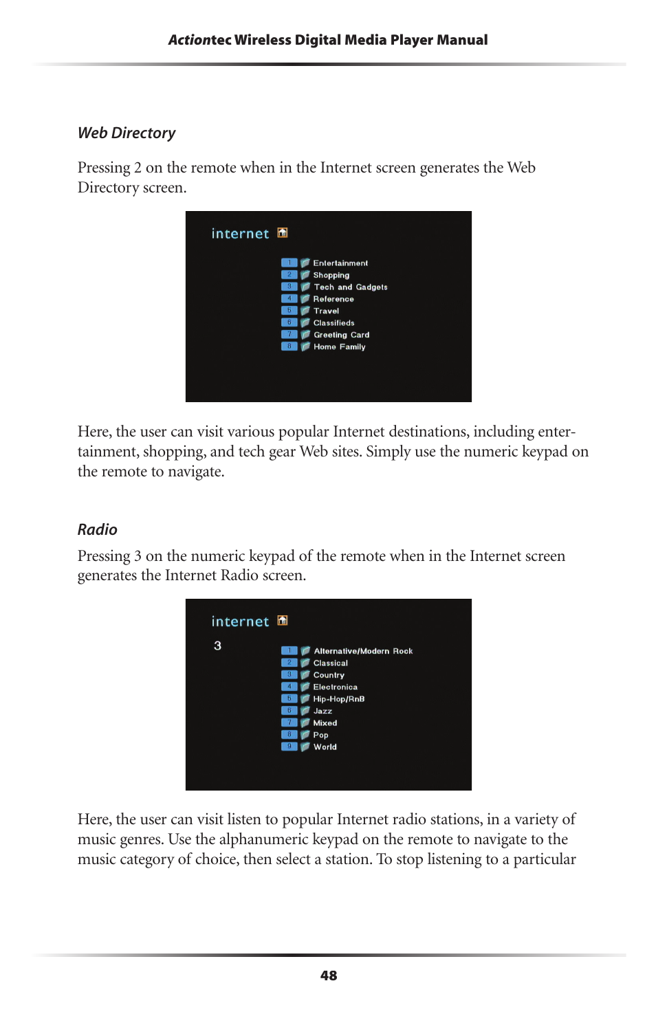 Actiontec electronic Wireless Digital Media Player DMP011000-01 User Manual | Page 51 / 71