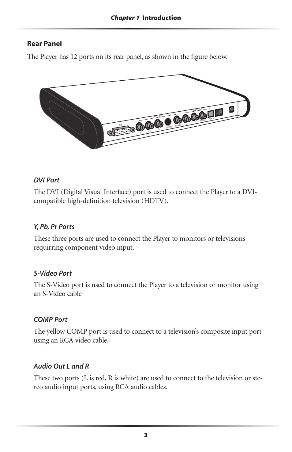 3chapter 1 introduction | Actiontec electronic Wireless Digital Media Player DMP011000-01 User Manual | Page 6 / 71