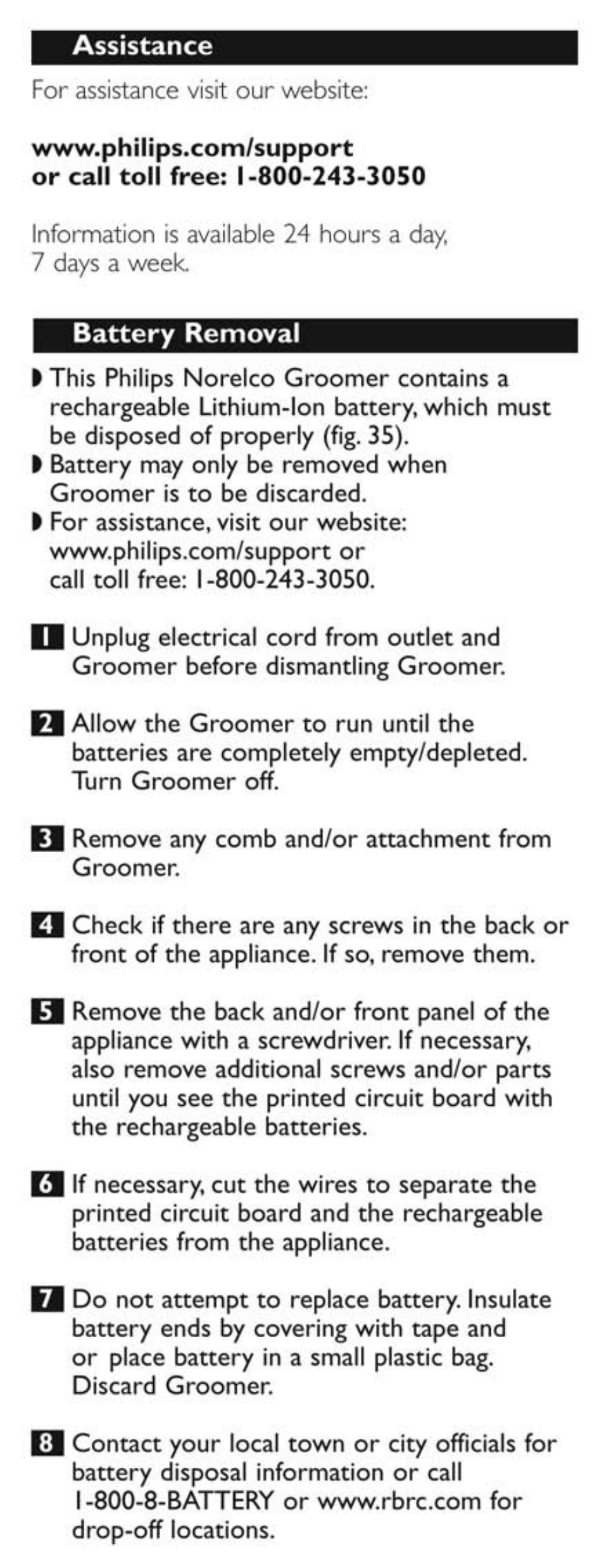 Philips QG3280-41 User Manual | Page 14 / 15