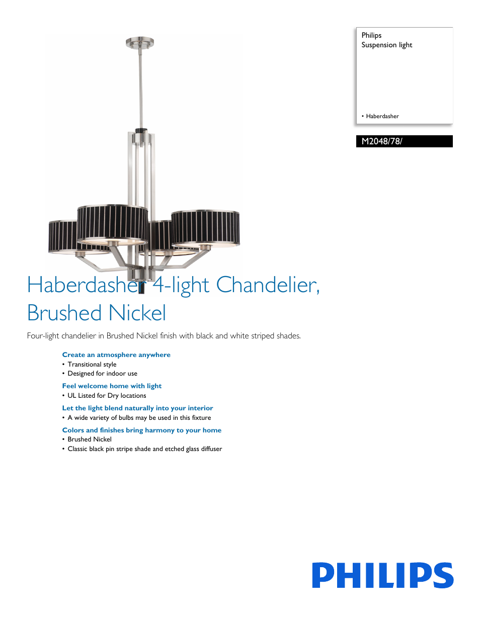 Philips M204878 User Manual | 2 pages