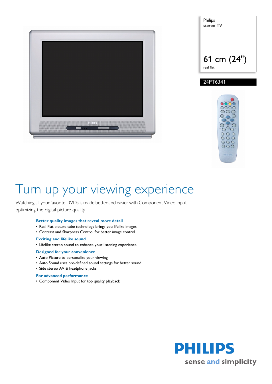 Philips 24PT6341-37E User Manual | 2 pages